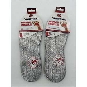 Lot 2 Yaktrax Thermal Insole Heat Rated to -13° Warm One Size Trim To‎ Fit NWT